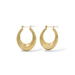 Load image into Gallery viewer, YELLOW GOLD SHELL STYLE POLISHED HOOP EARRINGS