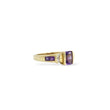 Load image into Gallery viewer, YELLOW GOLD LADY'S RING WITH AMETHYST STONES AND NATURAL DIAMONDS