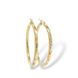 Load image into Gallery viewer, YELLOW GOLD HOOP EARRINGS WITH DIAMOND CUT FINISHED