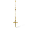 Load image into Gallery viewer, THREE TONE ROSARY NECKLACE
