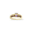 Load image into Gallery viewer, YELLOW GOLD LADY'S RING WITH AMETHYST STONES AND NATURAL DIAMONDS