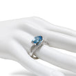 Load image into Gallery viewer, WHITE GOLD SWISS BLUE TOPAZ RING