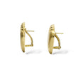 Load image into Gallery viewer, YELLOW GOLD SQUARE EARRINGS POLISHED AND SANDBLASTED