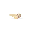 Load image into Gallery viewer, YELLOW GOLD LADY'S RING WITH SQUARE CUT PINK SAPPHIRES
