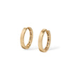 Load image into Gallery viewer, YELLOW GOLD HOOP EARRINGS WITH ROUND NATURAL DIAMONDS
