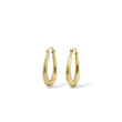Load image into Gallery viewer, YELLOW GOLD POLISHED HOOP EARRINGS DROP STYLE