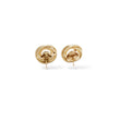 Load image into Gallery viewer, YELLOW GOLD FRESH WATER BUTTON PEARL STUD EARRINGS