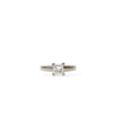 Load image into Gallery viewer, WHITE GOLD AND PLATINUM PRINCESS CUT NATURAL DIAMOND SOLITAIRE RING