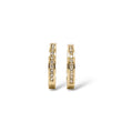 Load image into Gallery viewer, YELLOW GOLD HOOP EARRINGS WITH ROUND NATURAL DIAMONDS