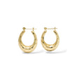 Load image into Gallery viewer, YELLOW GOLD HAMMERED HOOP EARRINGS