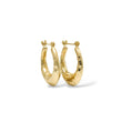 Load image into Gallery viewer, YELLOW GOLD HAMMERED HOOP EARRINGS