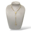 Load image into Gallery viewer, THREE TONE ROSARY NECKLACE