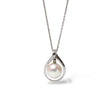 Load image into Gallery viewer, WHITE GOLD CULTURED PEARL PENDANT WITH CHAIN
