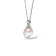 Load image into Gallery viewer, WHITE GOLD CULTURED PEARL PENDANT WITH CHAIN