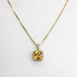 Load image into Gallery viewer, YELLOW GOLD PENDANT WITH CITRINE GEMSTONE AND BOX CHAIN