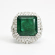 Load image into Gallery viewer, EMERALD AND DIAMOND DINNER RING