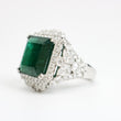 Load image into Gallery viewer, EMERALD AND DIAMOND DINNER RING