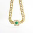 Load image into Gallery viewer, COLOMBIAN EMERALD DIAMOND NECKLACE
