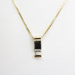 Load image into Gallery viewer, TWO TONE GOLD DIAMOND PENDANT WITH BOX STYLE NECKLACE