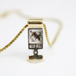 Load image into Gallery viewer, TWO TONE GOLD DIAMOND PENDANT WITH BOX STYLE NECKLACE