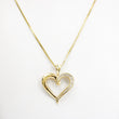 Load image into Gallery viewer, YELLOW GOLD HEART DIAMOND PENDANT WITH BOX NECKALCE