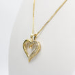 Load image into Gallery viewer, YELLOW GOLD HEART DIAMOND PENDANT WITH BOX NECKALCE