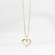 Load image into Gallery viewer, YELLOW GOLD HEART DIAMOND PENDANT WITH BOX NECKALCE