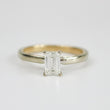 Load image into Gallery viewer, EMERALD CUT NATURAL DIAMOND ENGAGEMENT RING GIA CERTIFIED