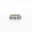 Load image into Gallery viewer, WHITE GOLD LADY'S RING BAND WITH NATURAL SAPPHIRES AND DIAMONDS