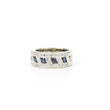 Load image into Gallery viewer, WHITE GOLD LADY'S RING BAND WITH NATURAL SAPPHIRES AND DIAMONDS