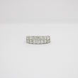 Load image into Gallery viewer, WHITE GOLD TWO ROW NATURAL DIAMOND BAND