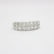 Load image into Gallery viewer, WHITE GOLD TWO ROW NATURAL DIAMOND BAND