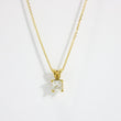 Load image into Gallery viewer, YELLOW GOLD PRINCESS CUT NATURAL DIAMOND PENDANT