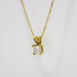 Load image into Gallery viewer, YELLOW GOLD PRINCESS CUT NATURAL DIAMOND PENDANT