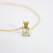Load image into Gallery viewer, YELLOW GOLD PRINCESS CUT NATURAL DIAMOND PENDANT