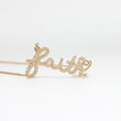 Load image into Gallery viewer, ROSE GOLD NATURAL DIAMOND FAITH PENDANT WITH CHAIN