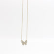 Load image into Gallery viewer, YELLOW GOLD DIAMOND BUTTERFLY PENDANT WITH NECKLACE.