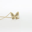 Load image into Gallery viewer, YELLOW GOLD DIAMOND BUTTERFLY PENDANT WITH NECKLACE.