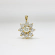 Load image into Gallery viewer, YELLOW GOLD FLOWER DIAMOND PENDANT