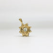 Load image into Gallery viewer, YELLOW GOLD FLOWER DIAMOND PENDANT