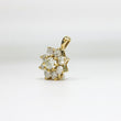 Load image into Gallery viewer, YELLOW GOLD FLOWER DIAMOND PENDANT