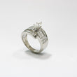 Load image into Gallery viewer, WHITE GOLD LADY'S NATURAL MULTI DIAMOND ENGAGEMENT RING.