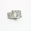 Load image into Gallery viewer, WHITE GOLD LADY'S NATURAL MULTI DIAMOND ENGAGEMENT RING.