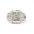 Load image into Gallery viewer, WHITE GOLD LADY'S NATURAL DIAMOND RING VINTAGE STYLE