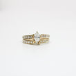 Load image into Gallery viewer, YELLOW GOLD NATURAL DIAMOND WEDDING RING SET.