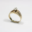 Load image into Gallery viewer, YELLOW GOLD NATURAL DIAMOND WEDDING RING SET.
