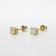 Load image into Gallery viewer, YELLOW GOLD NATURAL DIAMOND STUD EARRINGS 0.84CTS