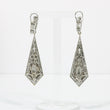 Load image into Gallery viewer, WHITE GOLD NATURAL DIAMOND DROP EARRINGS