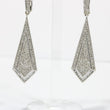 Load image into Gallery viewer, WHITE GOLD NATURAL DIAMOND DROP EARRINGS