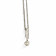 Load image into Gallery viewer, WHITE GOLD ROUND NATURAL DIAMOND PENDANT WITH NECKLACE